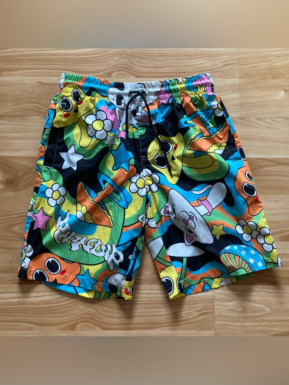 RIPNDIP Groovy Graphic Swim Trunks Board Shorts Men’s Size M Colorful